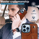 Crazy Horse Texture Shockproof TPU + PU Leather Case with Card Slot & Wrist Strap Holder For iPhone 13 Pro Max(Brown)
