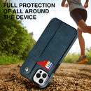 Crazy Horse Texture Shockproof TPU + PU Leather Case with Card Slot & Wrist Strap Holder For iPhone 12 / 12 Pro(Sapphire Blue)