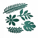 10 in 1 Creative Paper Cutting Shooting Props Tree Leaves Papercut Jewelry Cosmetics Background Photo Photography Props(Deep Green)