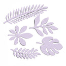 10 in 1 Creative Paper Cutting Shooting Props Tree Leaves Papercut Jewelry Cosmetics Background Photo Photography Props(Light Purple)