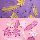 10 in 1 Creative Paper Cutting Shooting Props Tree Leaves Papercut Jewelry Cosmetics Background Photo Photography Props(Lemon Yellow)