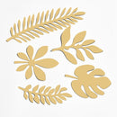 10 in 1 Creative Paper Cutting Shooting Props Tree Leaves Papercut Jewelry Cosmetics Background Photo Photography Props(Gold)
