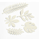 10 in 1 Creative Paper Cutting Shooting Props Tree Leaves Papercut Jewelry Cosmetics Background Photo Photography Props(Milky White)