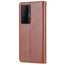 For vivo X70 AZNS Sheepskin Texture Horizontal Flip Leather Case with Holder & Card Slots & Wallet(Brown)