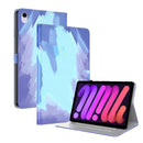 Watercolor Pattern Skin Feel Magnetic Horizontal Flip PU Leather Tablet Case with Holder & Card Slots & Photo Frame For iPad mini 6(Winter Snow)
