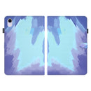 Watercolor Pattern Skin Feel Magnetic Horizontal Flip PU Leather Tablet Case with Holder & Card Slots & Photo Frame For iPad mini 6(Winter Snow)