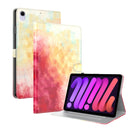 Watercolor Pattern Skin Feel Magnetic Horizontal Flip PU Leather Tablet Case with Holder & Card Slots & Photo Frame For iPad mini 6(Spring Cherry)