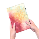 Watercolor Pattern Skin Feel Magnetic Horizontal Flip PU Leather Tablet Case with Holder & Card Slots & Photo Frame For iPad mini 6(Spring Cherry)