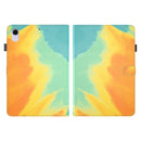 Watercolor Pattern Skin Feel Magnetic Horizontal Flip PU Leather Tablet Case with Holder & Card Slots & Photo Frame For iPad mini 6(Autumn Leaves)