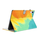 Watercolor Pattern Skin Feel Magnetic Horizontal Flip PU Leather Tablet Case with Holder & Card Slots & Photo Frame For iPad mini 6(Autumn Leaves)