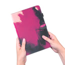 Watercolor Pattern Skin Feel Magnetic Horizontal Flip PU Leather Tablet Case with Holder & Card Slots & Photo Frame For iPad mini 6(Berry)