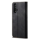 For Huawei Honor 20 Denim Texture Casual Style Horizontal Flip Leather Case with Holder & Card Slots & Wallet(Black)