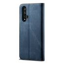 For Huawei Honor 20 Denim Texture Casual Style Horizontal Flip Leather Case with Holder & Card Slots & Wallet(Blue)