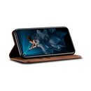 For Huawei Honor 20 Denim Texture Casual Style Horizontal Flip Leather Case with Holder & Card Slots & Wallet(Brown)