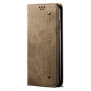 For Huawei Honor 20 Denim Texture Casual Style Horizontal Flip Leather Case with Holder & Card Slots & Wallet(Khaki)