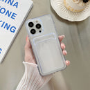 Transparent Card Slot Shockproof TPU Protective Case For iPhone 13
