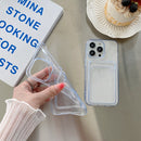 Transparent Card Slot Shockproof TPU Protective Case For iPhone 13