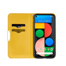 For Google Pixel 5a 5G Litchi Texture Horizontal Flip Leather Case with Holder & Card Slots(Yellow)