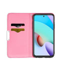 For Xiaomi Redmi 10 Litchi Texture Horizontal Flip Leather Case with Holder & Card Slots(Pink)