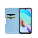 For Xiaomi Redmi 10 Litchi Texture Horizontal Flip Leather Case with Holder & Card Slots(Blue)