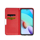 For Xiaomi Redmi 10 Litchi Texture Horizontal Flip Leather Case with Holder & Card Slots(Red)