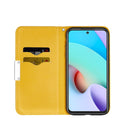 For Xiaomi Redmi 10 Litchi Texture Horizontal Flip Leather Case with Holder & Card Slots(Yellow)