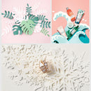 Lotus Creative Paper Cutting Shooting Props Flowers Papercut Jewelry Cosmetics Background Photo Photography Props(White)