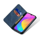 For Xiaomi Mi CC9 / Mi 9 Lite Denim Texture Casual Style Horizontal Flip Leather Case with Holder & Card Slots & Wallet(Blue)