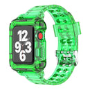 Glacier Transparent Jelly Strap Watch Band For Apple Watch Series 6 & SE & 5 & 4 40mm(Transparent Green)