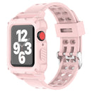 Glacier Transparent Jelly Strap Watch Band For Apple Watch Series 6 & SE & 5 & 4 40mm(Pink)