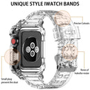 Glacier Transparent Jelly Strap Watch Band For Apple Watch Series 6 & SE & 5 & 4 40mm(Black)