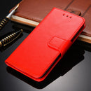 For Doogee X96 Pro Crystal Texture Horizontal Flip Leather Case with Holder & Card Slots & Wallet(Red)