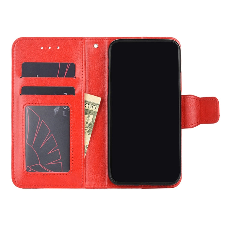 For Doogee X96 Pro Crystal Texture Horizontal Flip Leather Case with Holder & Card Slots & Wallet(Red)