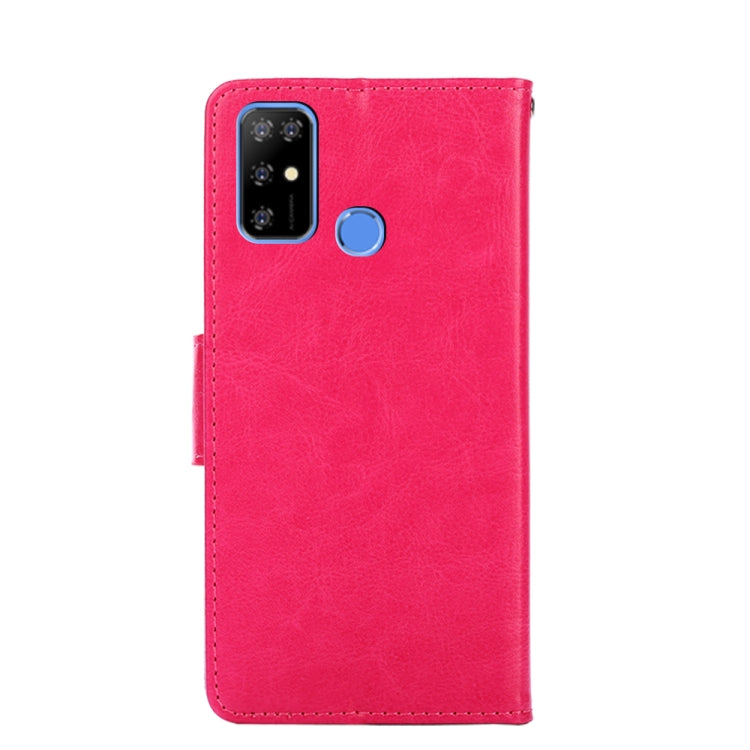For Doogee X96 Pro Crystal Texture Horizontal Flip Leather Case with Holder & Card Slots & Wallet(Rose Red)
