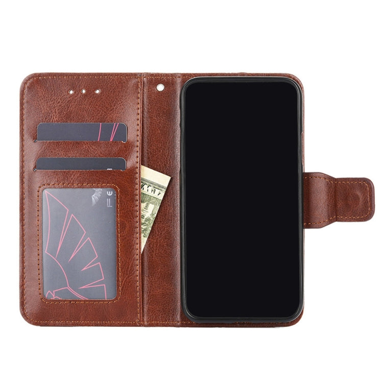 For Doogee X96 Pro Crystal Texture Horizontal Flip Leather Case with Holder & Card Slots & Wallet(Brown)