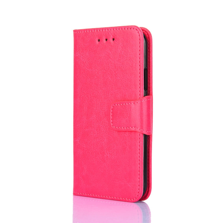 For Ulefone Note 11P Crystal Texture Horizontal Flip Leather Case with Holder & Card Slots & Wallet(Rose Red)