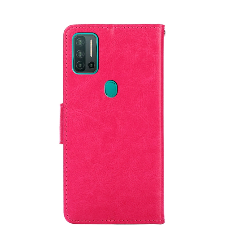 For Ulefone Note 11P Crystal Texture Horizontal Flip Leather Case with Holder & Card Slots & Wallet(Rose Red)