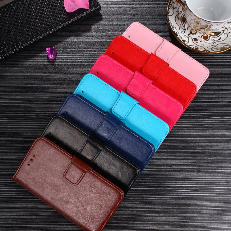 For Ulefone Note 11P Crystal Texture Horizontal Flip Leather Case with Holder & Card Slots & Wallet(Rose Red)