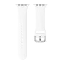 Single-color Silicone Buckle Strap Watch Band For Apple Watch Series 7 41mm / 6 & SE & 5 & 4 40mm / 3 & 2 & 1 38mm(White)