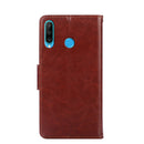 For Huawei P30 Lite Crystal Texture Horizontal Flip Leather Case with Holder & Card Slots & Wallet(Brown)