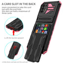 For Motorola Moto G Stylus 2021 Armor Card PC + TPU Shockproof Case with Card Slot & Invisible Holder(Pink)