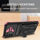 For Motorola Moto G Stylus 2021 Armor Card PC + TPU Shockproof Case with Card Slot & Invisible Holder(Pink)