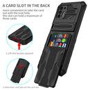 For Motorola Moto G Stylus 2021 Kickstand Armor Card Wallet Phone Case(Black)