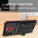 For Motorola Moto G Stylus 2021 Armor Card PC + TPU Shockproof Case with Card Slot & Invisible Holder(Red)