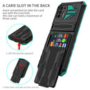 For Motorola Moto G Stylus 2021 Armor Card PC + TPU Shockproof Case with Card Slot & Invisible Holder(Dark Green)