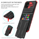 For Samsung Galaxy A31 / A51 Kickstand Armor Card Wallet Phone Case(Red)