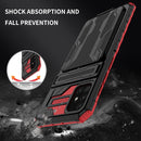 For Samsung Galaxy A31 / A51 Kickstand Armor Card Wallet Phone Case(Red)