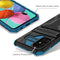 For Samsung Galaxy A31 / A51 Armor Card PC + TPU Shockproof Case with Card Slot & Invisible Holder(Blue)