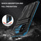 For Samsung Galaxy A31 / A51 Armor Card PC + TPU Shockproof Case with Card Slot & Invisible Holder(Blue)