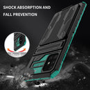 For Samsung Galaxy A31 / A51 Kickstand Armor Card Wallet Phone Case(Dark Green)